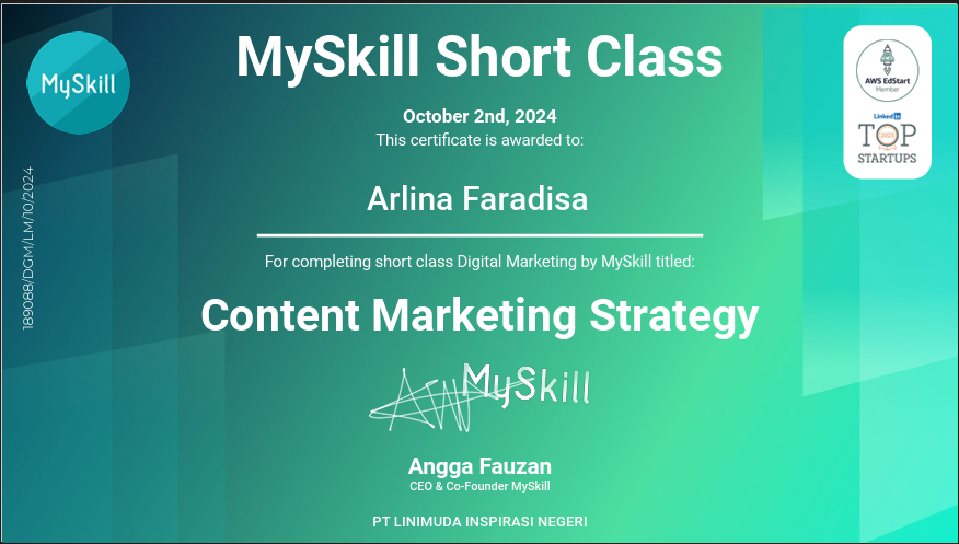 MySkill Short Class Content Marketing Strategy