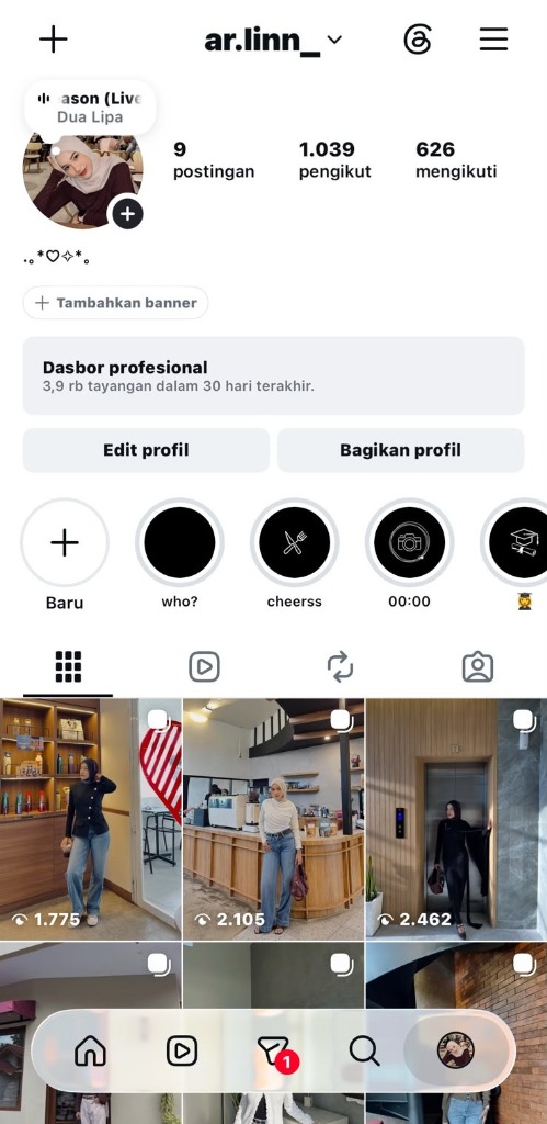 Profil Instagram Arlina Faradisa @ar.linn_
